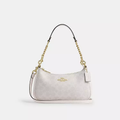 Teri Shoulder Bag — Chalk Signature Canvas
